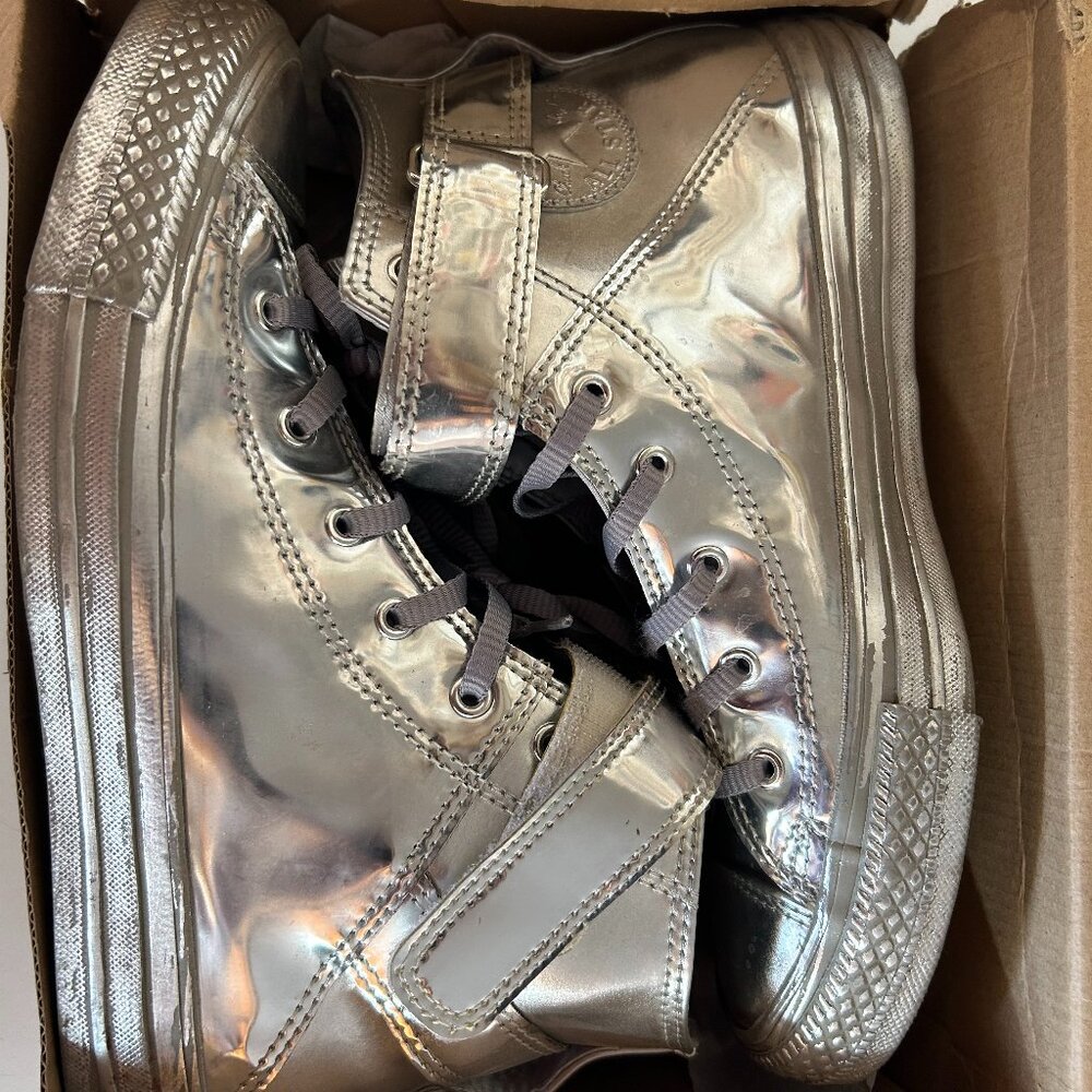 Chuck Taylor All-Star Brea Hi Silver Metallic Sneakers